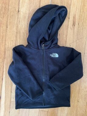 The North Face Kids Black Full-Zip Fleece Hoodie